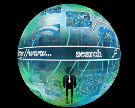 Many abstract images on the theme of computers, Internet and high technology.の写真素材