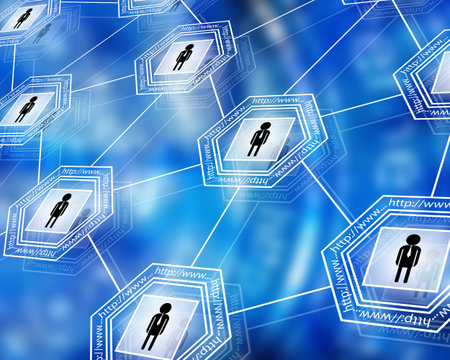 Many abstract images on the theme of computers, Internet and high technology.