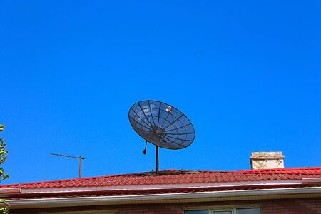Photo which shows a large satellite dish.の写真素材