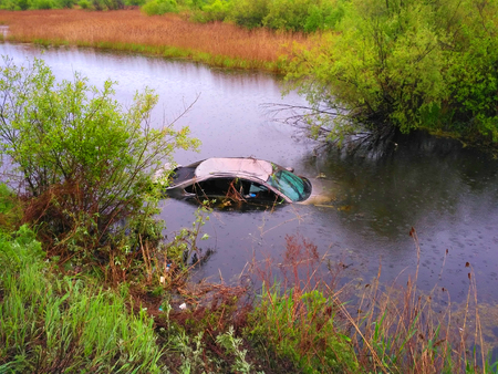 Photo which shows a motor vehicle accident with cars.の写真素材