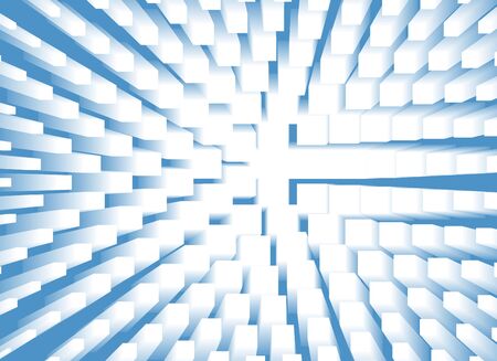 Modern blue vector square scatter explosion backgroundのイラスト素材