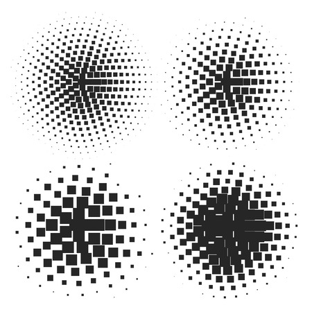 Abstract Halftone Elements Logo Design Dots. Vector illustrationのイラスト素材