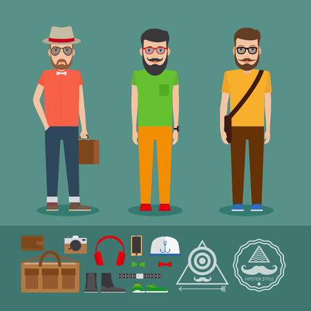 Last hipster flat style. のイラスト素材