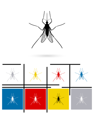 Mosquito icon or mosquito sign. Vector mosquito pictogram or mosquito symbolのイラスト素材