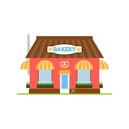 Bakery flat style icon isolated on white. Vector illustrationのイラスト素材