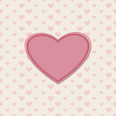 Romantic greeting card with heart. Vector illustrationのイラスト素材