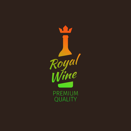 Royal wine premium quality colorful logo vector illustrationのイラスト素材