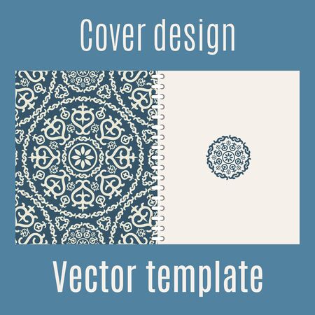 Cover design for print with arabic pattern. Vector illustrationのイラスト素材