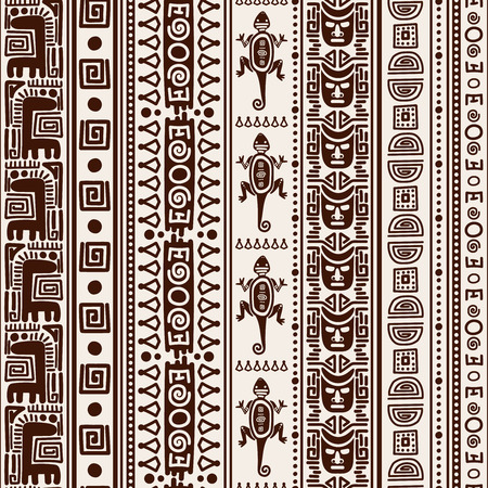 Mexican indian seamless pattern. Vector native american folk textureのイラスト素材