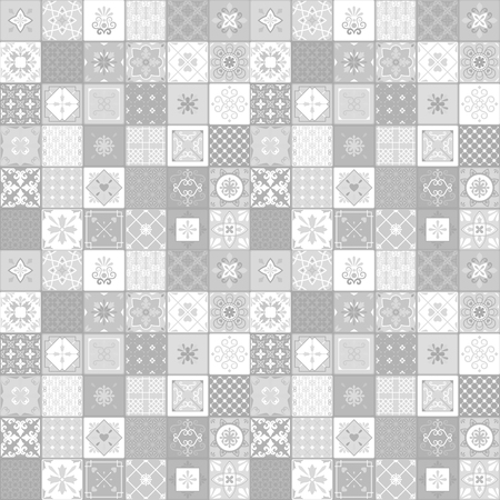 Ceramic tiles in light grey colors vector illustrationのイラスト素材