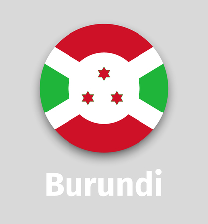 Burundi flag, round iconのイラスト素材