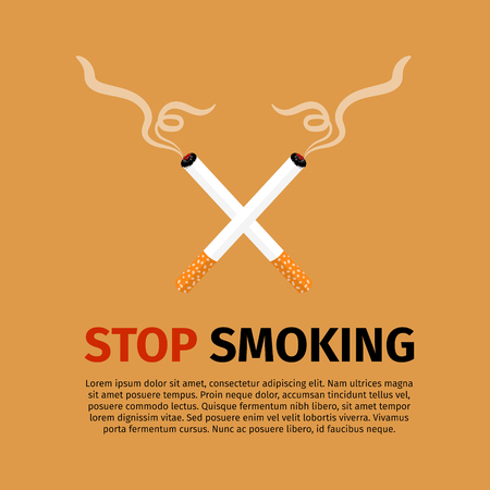 Stop smoking, world no tobacco dayのイラスト素材