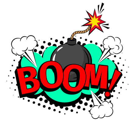 Boom cartoon patchのイラスト素材