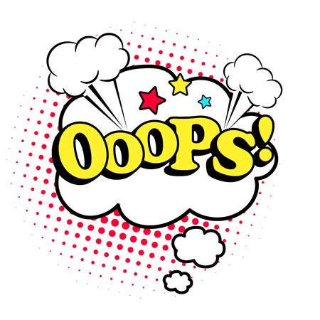 Ooops pop art style iconのイラスト素材