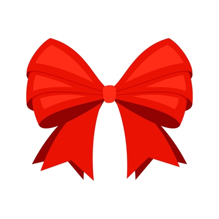 Red ribbon bowknotのイラスト素材