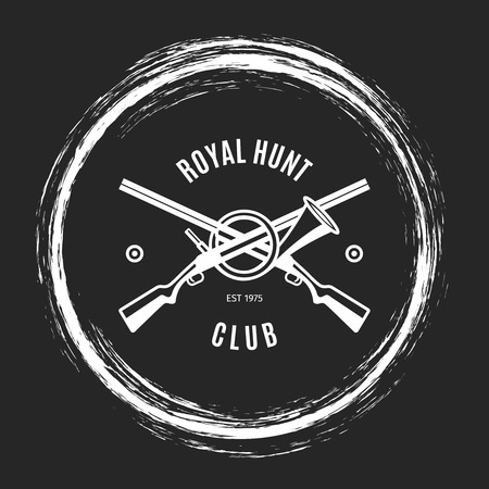 Hunting club grunge emblemのイラスト素材