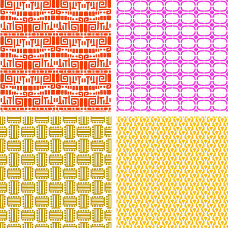 Colorful african ethnic pattern setのイラスト素材