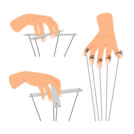 Puppet manipulation handsのイラスト素材