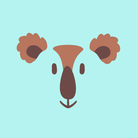 Koala fun face. Kids card sketch, vector illustrationのイラスト素材
