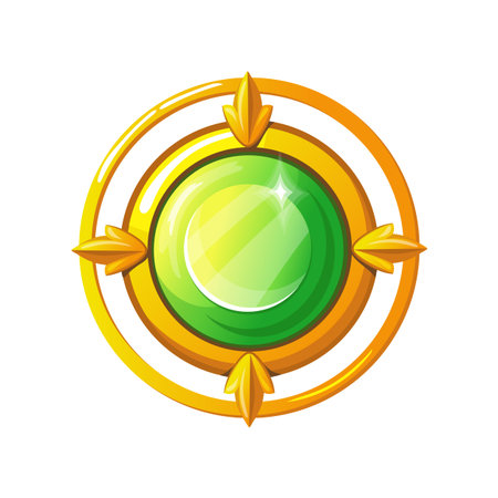 Egyptian pendant. Award in game from ancient gemstones, cartoon vector illustrationのイラスト素材