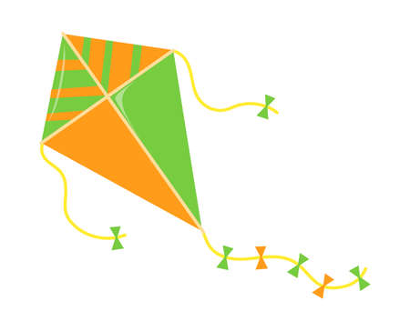 Free kite. Simple object for joy kid, vector illustrationのイラスト素材