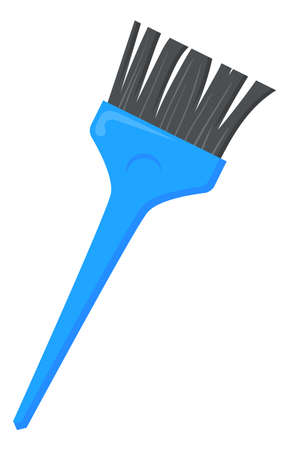 Hair color dye brush. Cartoon hairdresser toolのイラスト素材