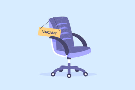 Workers shortage. Empty job chair, vacancy challenge needs talent skills, supply increase staff hr crisis employee shortages, vector illustrationのイラスト素材