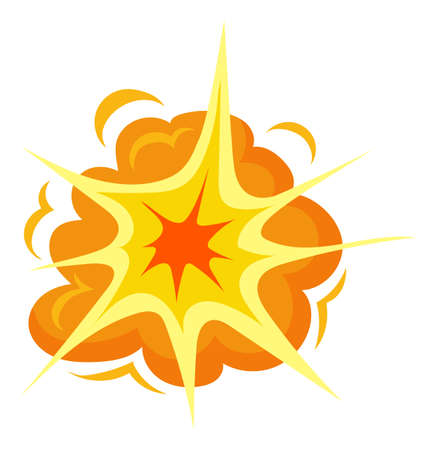 Bang effect. Cartoon boom explosion. Fire blast iconのイラスト素材