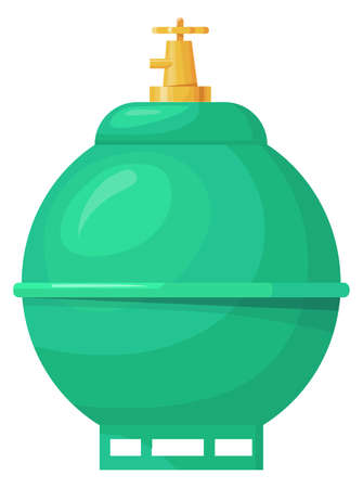 Industrial metal container. Gas tank cartoon iconのイラスト素材