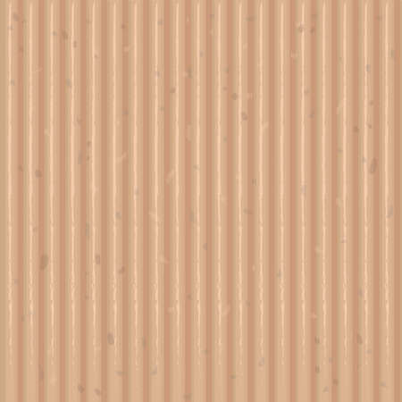 Corrugated cardboard texture. Vintage old carton material crafted paper for box parcel, seamless brown pattern ripped surface shipping package, neat background vector illustrationのイラスト素材