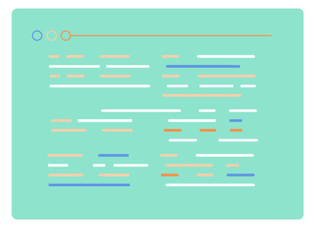 Code screen. Programming language text cartoon iconのイラスト素材