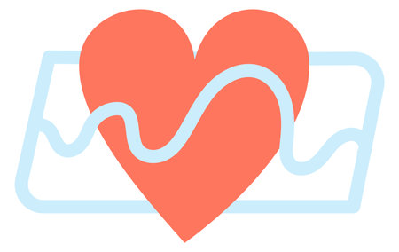 Heart rate symbol. Cardiologic test icon. Health diagnosticのイラスト素材