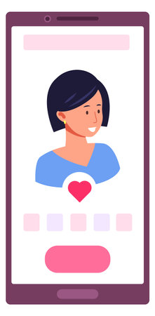 Smarthone screen with social media profile. Personal brandのイラスト素材