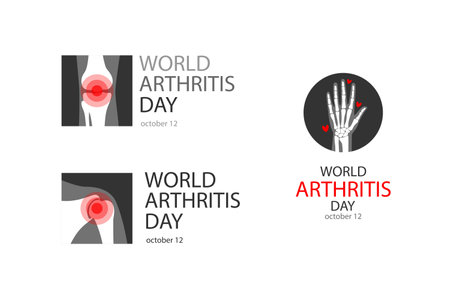 World Arthritis Day vector illustration. Joint pain, inflammationのイラスト素材