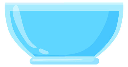 Glass bowl cartoon icon. Kitchen dish symbolのイラスト素材