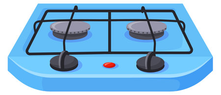Camping stove icon. Cartoon portable cooking deviceのイラスト素材
