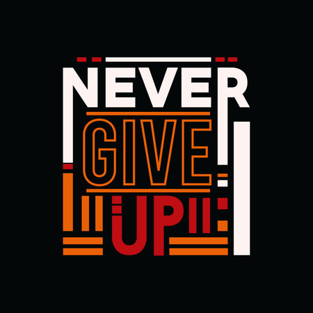 Never give up, impossible is nothing, modern and stylish motivational quotes typography slogan. illustration vector for print tee shirtのイラスト素材