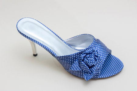 Women's sandals shoes isolated on white backgroundの写真素材