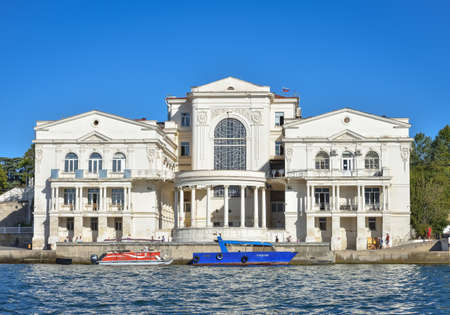 Sevastopol, Crimea, Ukraine - September 15, 2020: Hospital ship Yenisei, Black Sea Fleetのeditorial素材