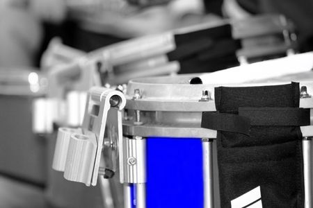 Marching Band Drum Section Colorizedの写真素材