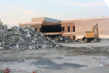 Work site of a building demolition.の写真素材