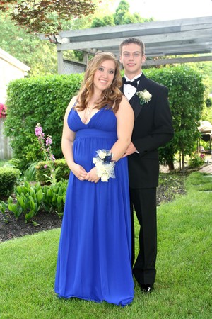 Young Prom Couple Full Lengthの写真素材