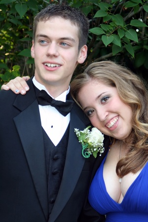 Loving Prom Couple Portraitの写真素材