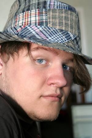 Teen With Plaid Hatの写真素材