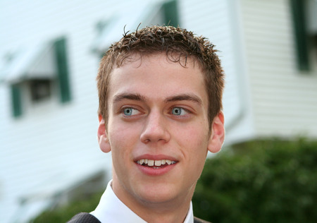 Relaxed Teenage Boy Closeupの写真素材