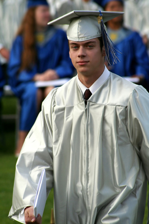 Male Graduate During Commencementの写真素材