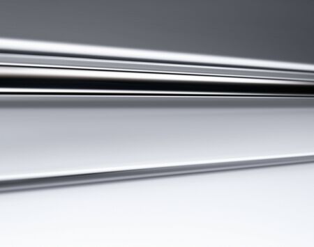 shining metal texture in perspective for backgroundの写真素材