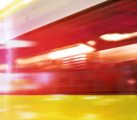 Effects of light at night city traffic streams with red and white lights on long exposureの写真素材