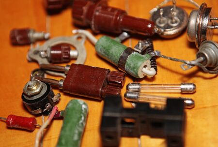 Old details radio, vintage objectsの写真素材