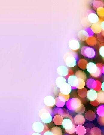 Christmas tree with defocused lightsの写真素材
